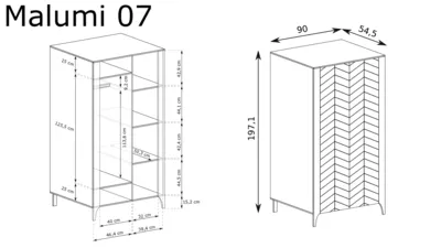 Гардероб MALUMI MM-7 кашмир – снимка 3