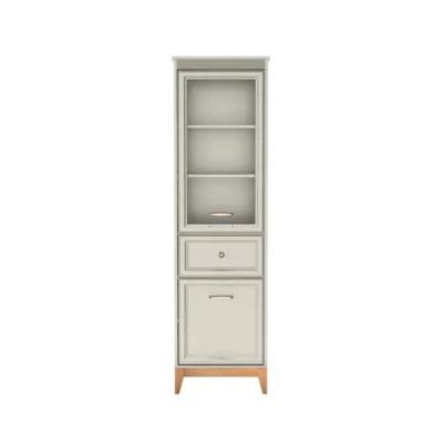 Витрина WINDSOR W-6 кашмир/натурален дъб – снимка 4