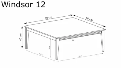 Холна маса WINDSOR W-12 кашмир/натурален дъб – снимка 2