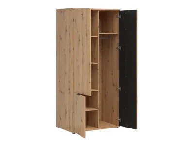 Гардероб VABRES SZF3D дъб артисан/черно – снимка 3