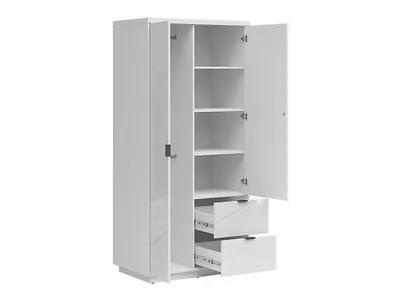 Гардероб FORN SZF2D2S корпус и фронт бял лак – снимка 4