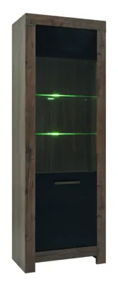 Витрина BALIN REG1WL корпус дъб монастри/фронт дъб черен – снимка 1