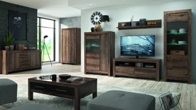Витрина BALIN REG1D1W корпус и фронт дъб монастри – снимка 2
