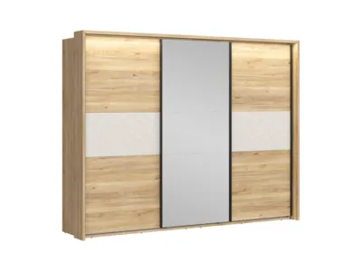 Гардероб GLAMOUR SZF/270/210/3M кашмир/дъб маувела – снимка 4