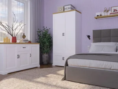 Скрин RIVA KOM 3D1S бяло/дъб харбор – снимка 2