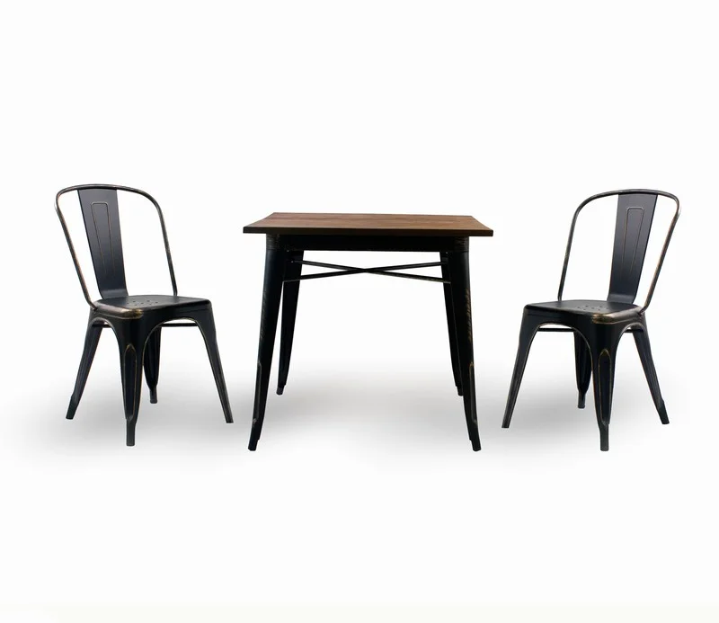 Трапезна маса KUBO wood antic черен