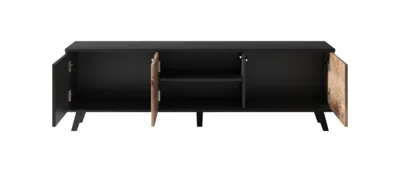 ТВ шкаф RANDOM RTV-1 150 дъб вотан/черно – снимка 4