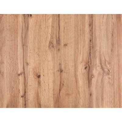 Разтегателна трапезна маса DOLOMIT – дъб вотан и черно с механизъм за разтягане, устойчиво ПДЧ и стилен дизайн за модерна трапезария